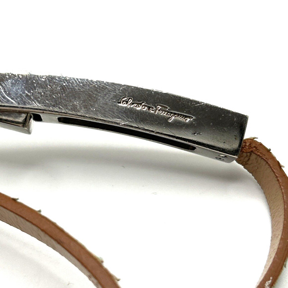 Vintage Salvatore Ferragamo Womens Size 29" Green Snakeskin Thin Strap Belt - Picture 10 of 15